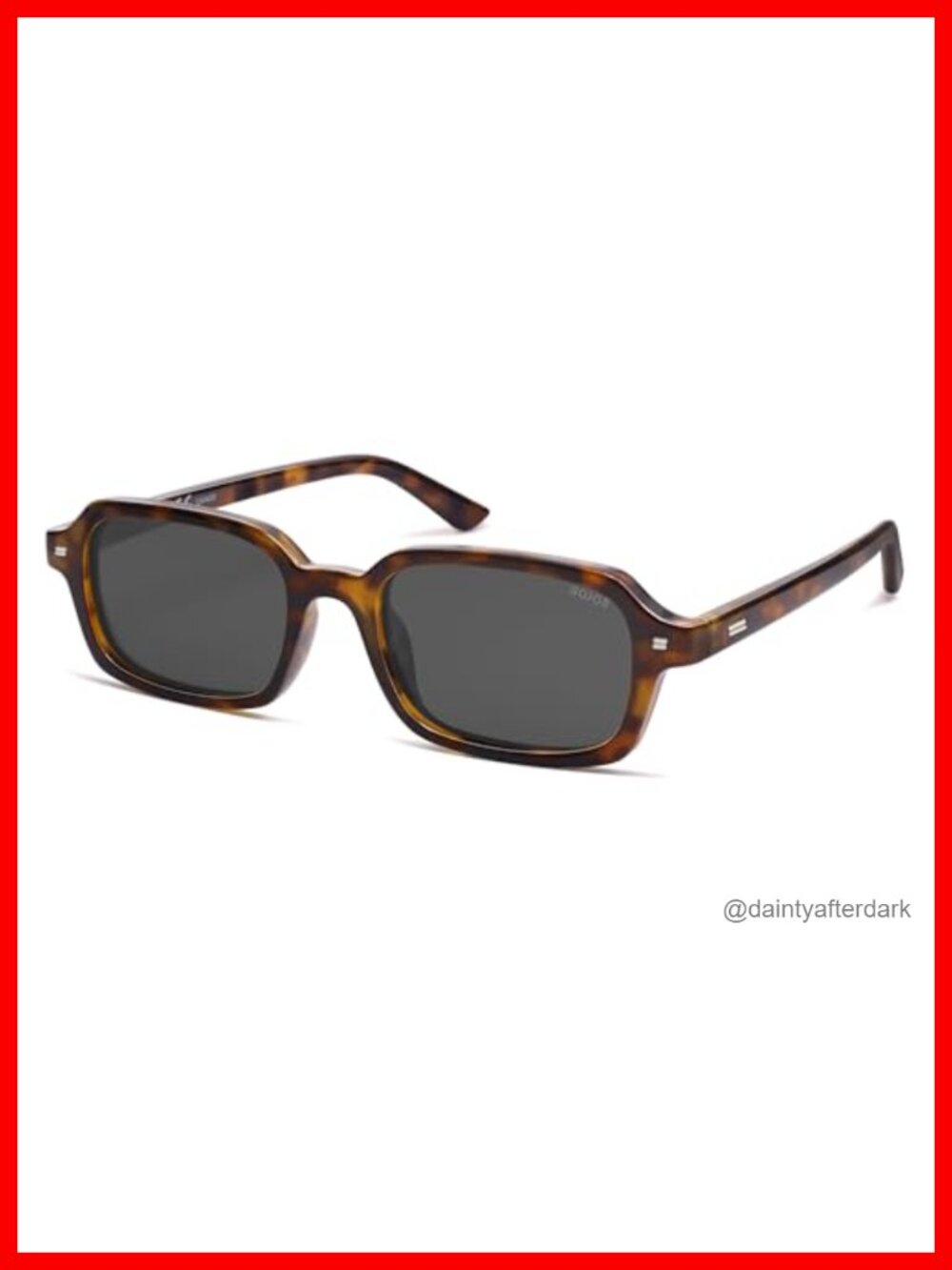 Trendy Rectangle Polarized Sunglasses, Small Retro Thin Square Sunnies